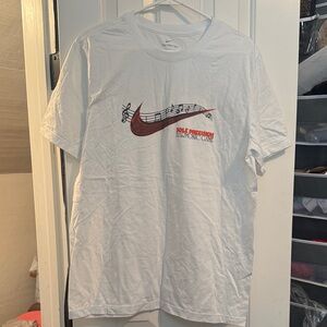 Nike White and Red Graphic Tee